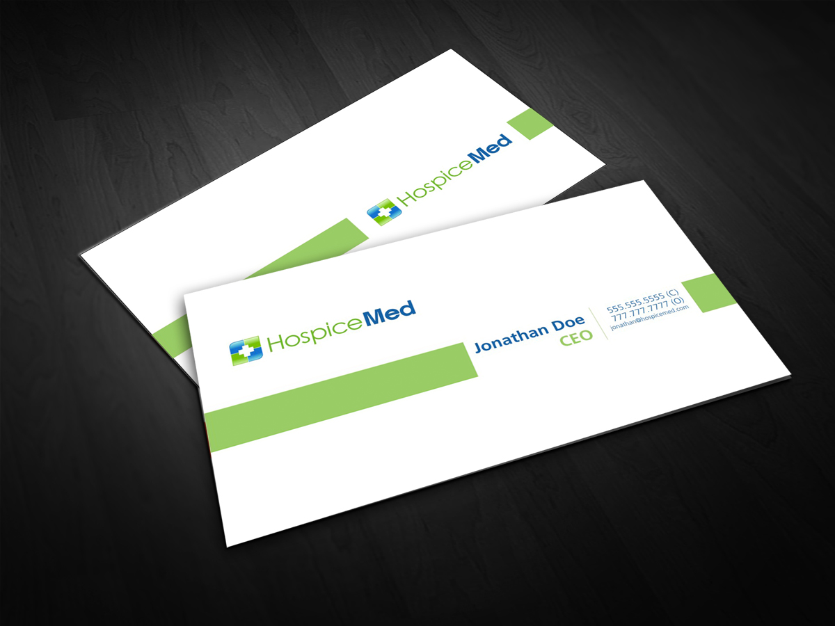 Business Card Design by caesars for HospiceMed | Design #3937647