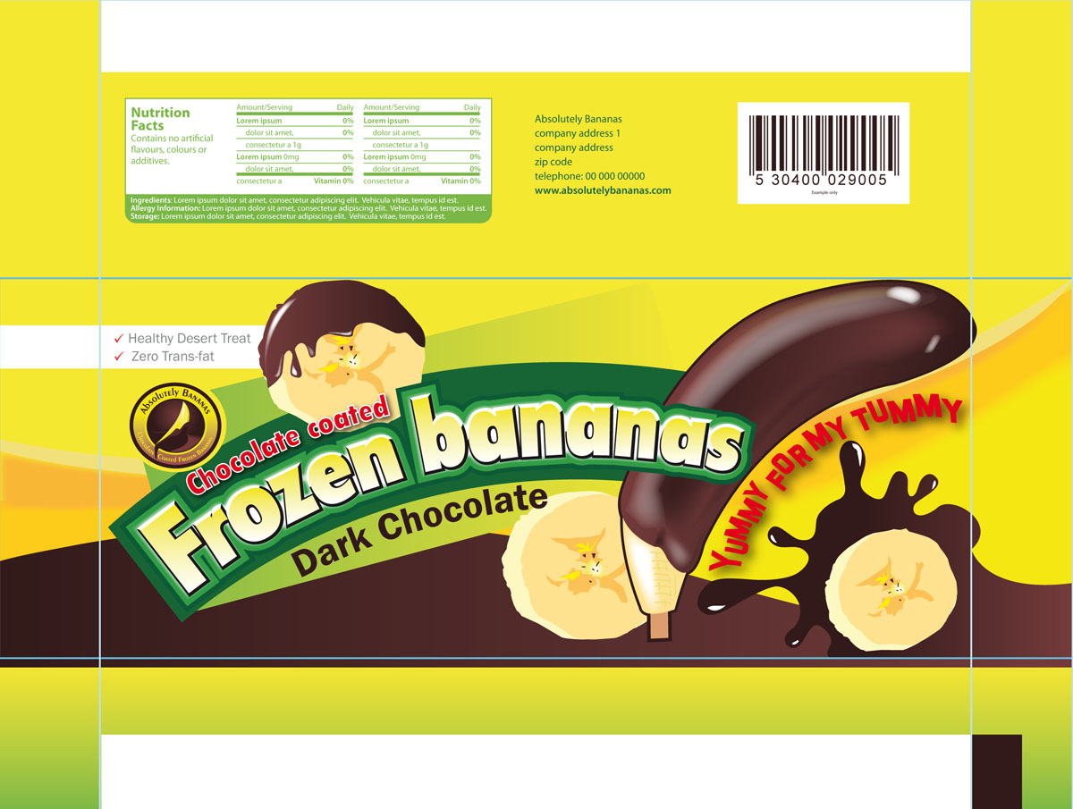 Verpackungs-Design von Designer Mate für Absolutely Bananas  | Design #3962654