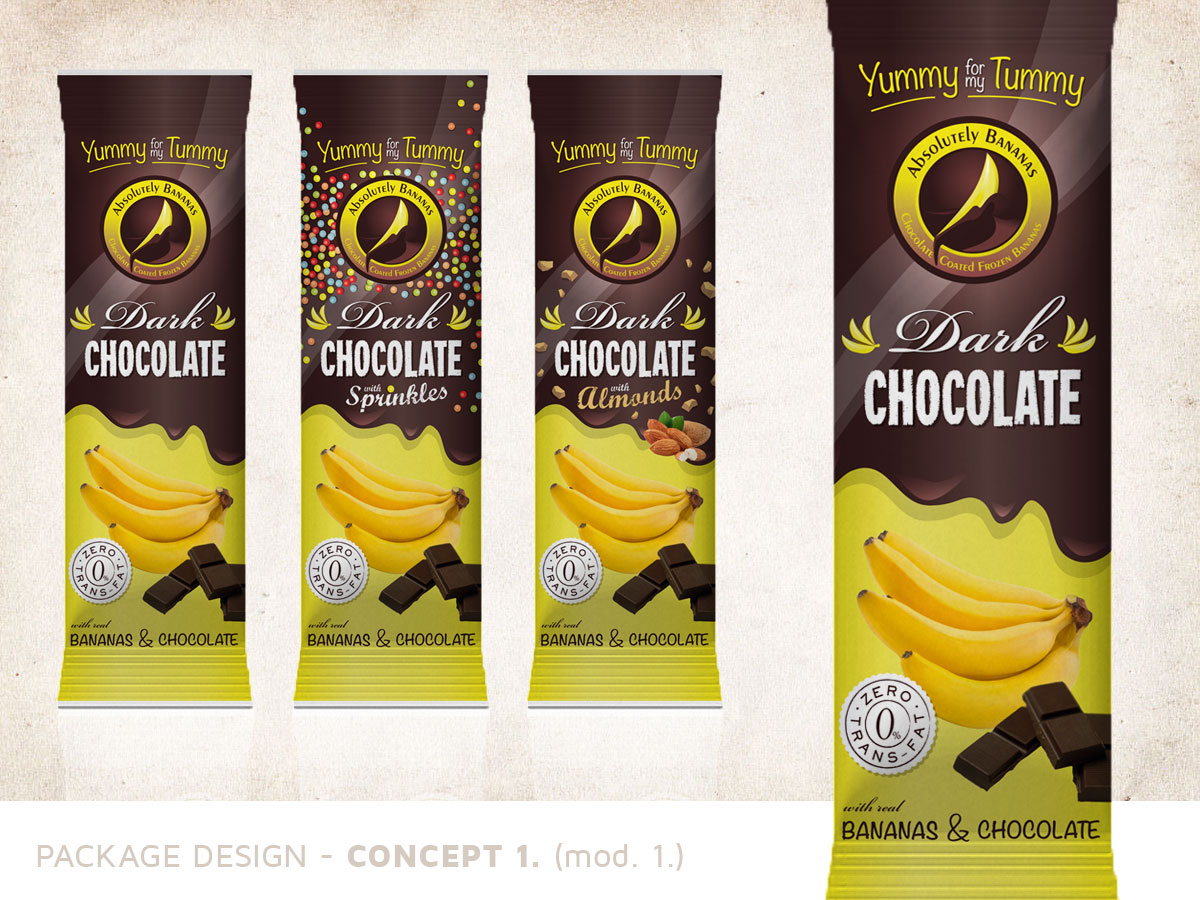 Verpackungs-Design von 88 creaction für Absolutely Bananas  | Design #3987065