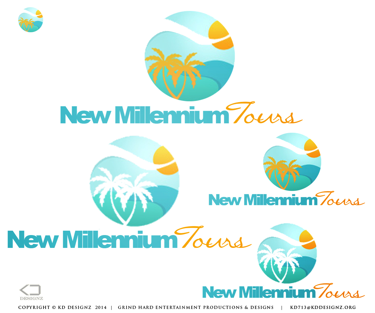 Logo Design by KD Designz for New Millennium Tours | Design #3936446