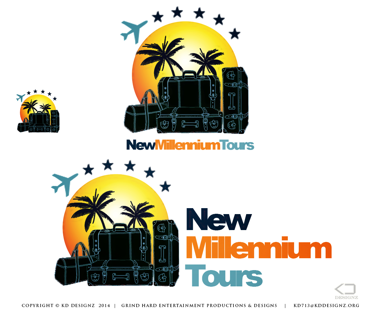 Logo Design by KD Designz for New Millennium Tours | Design #3937056