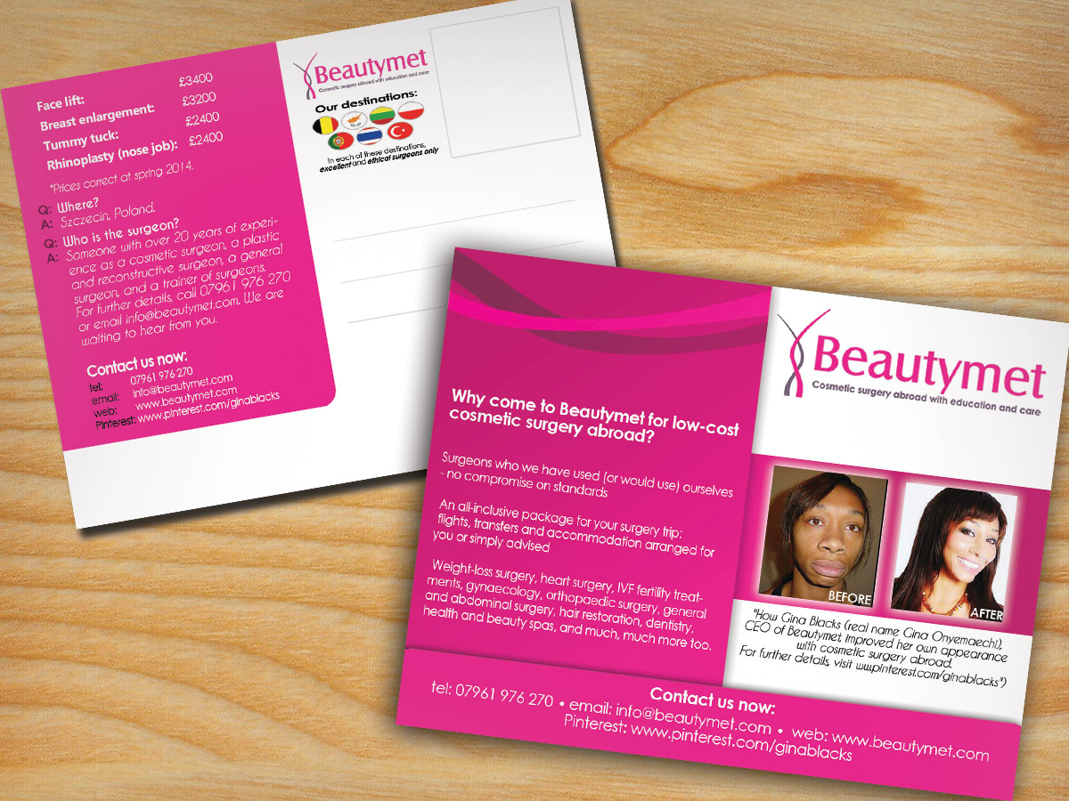 Postcard Design by alessandroevge for Belleza Ltd Online Beauty Shop | Design #3928416