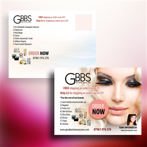 Postcard Design by uk for Belleza Ltd Online Beauty Shop | Design #3934713