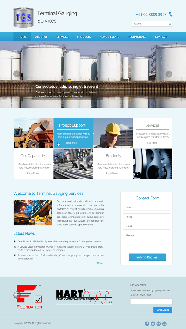 Web Design par Infinity Pix pour terminal gauging services | Design #3946195