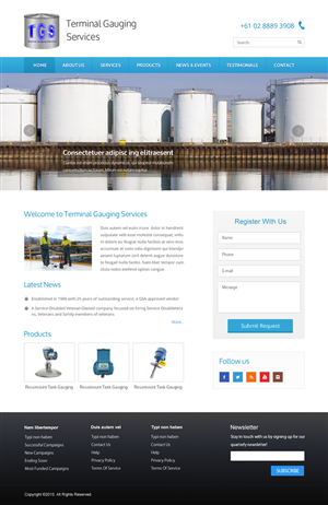 Diseño Web por Infinity Pix para terminal gauging services | Diseño: #3954736