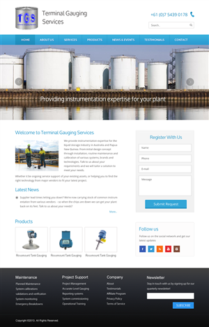 Diseño Web por Infinity Pix para terminal gauging services | Diseño: #3984139