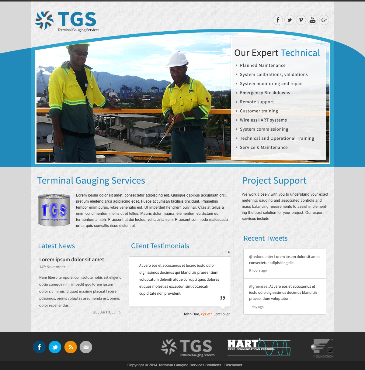 Web Design by webxvision for terminal gauging services | Design #3948436
