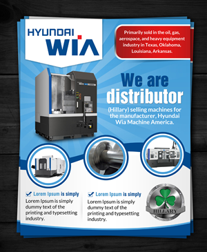 Advertisement Design by ESolz Technologies for Hillary Machinery Inc | Design #3928321