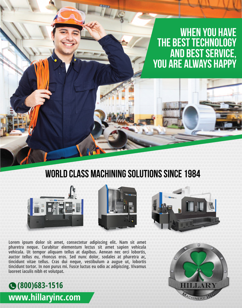 Advertisement Design by JCR for Hillary Machinery Inc | Design #3941677