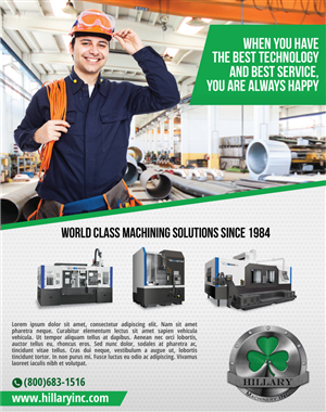 Werbe-Design von JCR für Hillary Machinery Inc | Design: #3941677