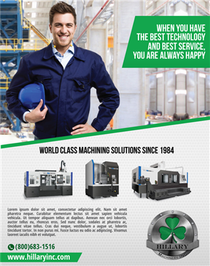 Werbe-Design von JCR für Hillary Machinery Inc | Design: #3941685