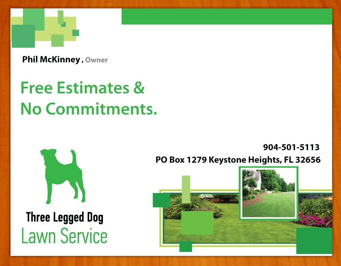 Postcard Design by Sbss for Three Legged Dog | Design #3976510