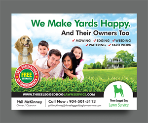 Postkarten-Design von rkailas für Three Legged Dog | Design: #3992107