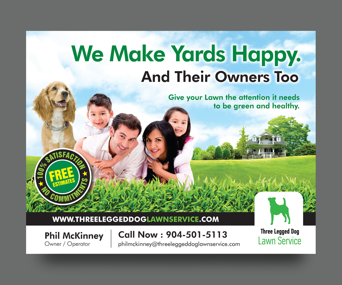 Postcard Design by rkailas for Three Legged Dog | Design #3992120