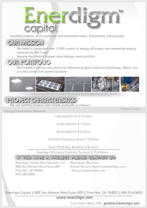 Brochure Design by fahad wajhi for Enerdigm Ventures | Design: #3965592