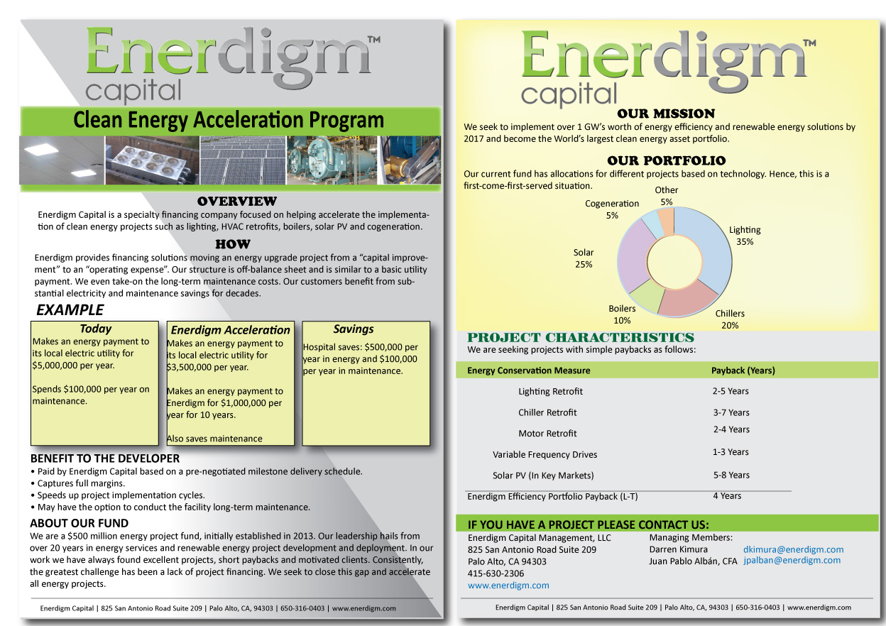 Brochure Design by hatc852 for Enerdigm Ventures | Design #3953350