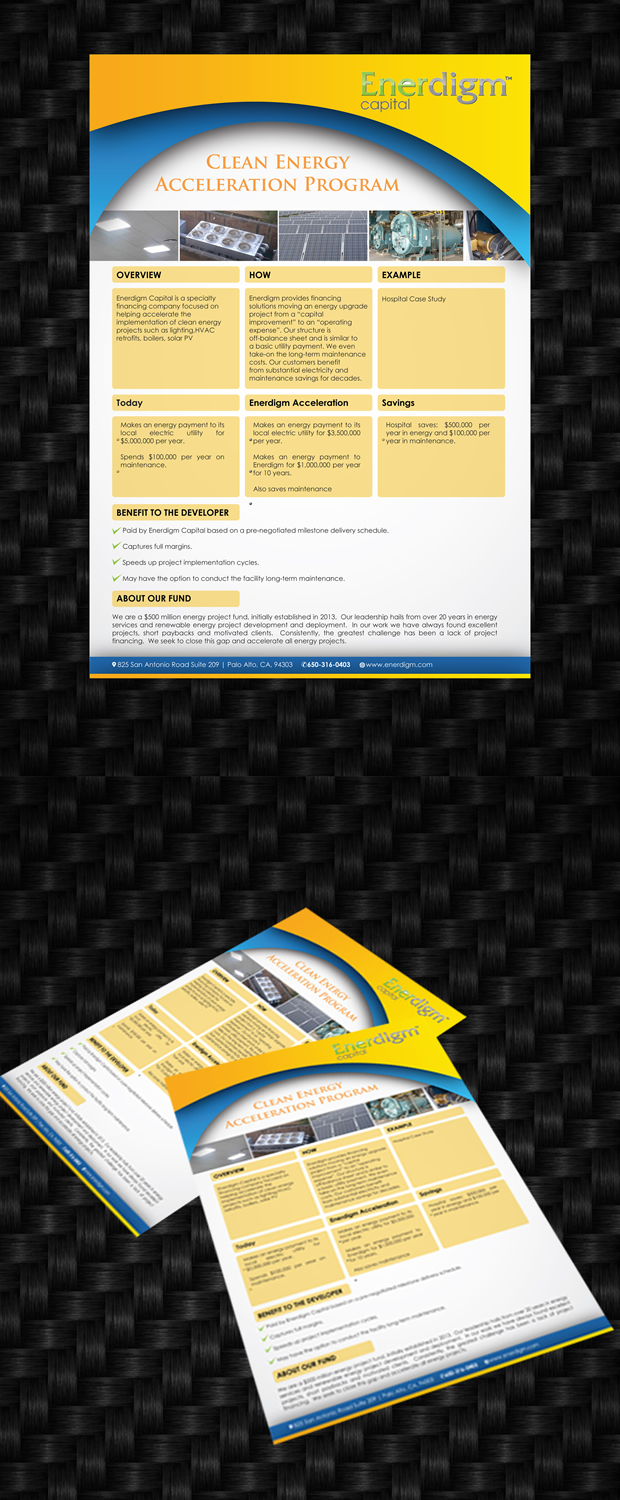 Brochure Design by Sbss for Enerdigm Ventures | Design #3948571