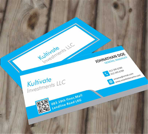 Diseño de Tarjeta de Presentación por AwsomeD para Kultivate Investments LLC | Diseño: #3929246