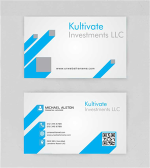 Diseño de Tarjeta de Presentación por AwsomeD para Kultivate Investments LLC | Diseño: #3929260
