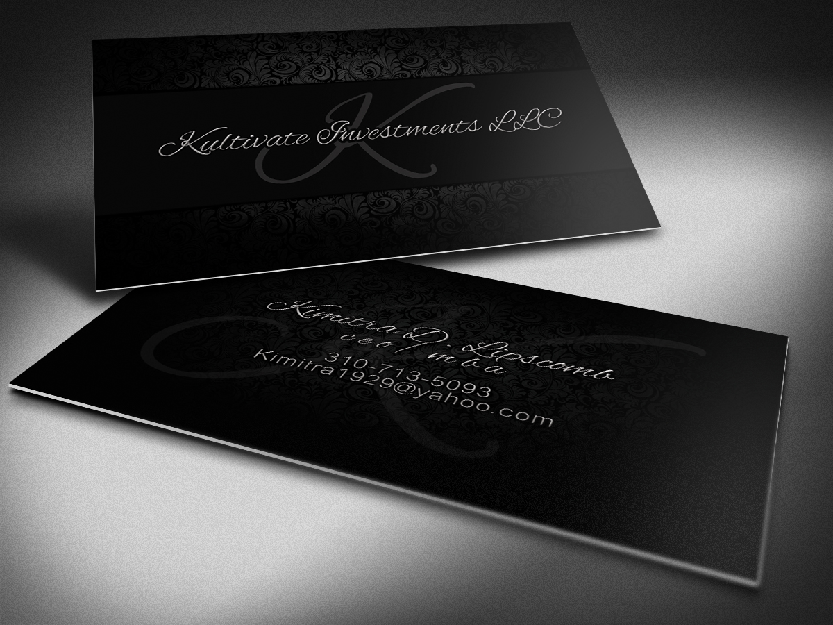 Business Card Design by FutureDesigne for Kultivate Investments LLC | Design #3966752