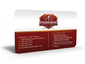 Diseño de Tarjeta de Presentación por Hardcore Design para Ponderosa High School | Diseño: #3965075