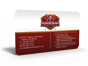 Business Card Design by Hardcore Design for Ponderosa High School | Design #3971963