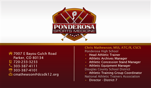 Ponderosa Sports Medicine | Business Card Design by Hardcore Design