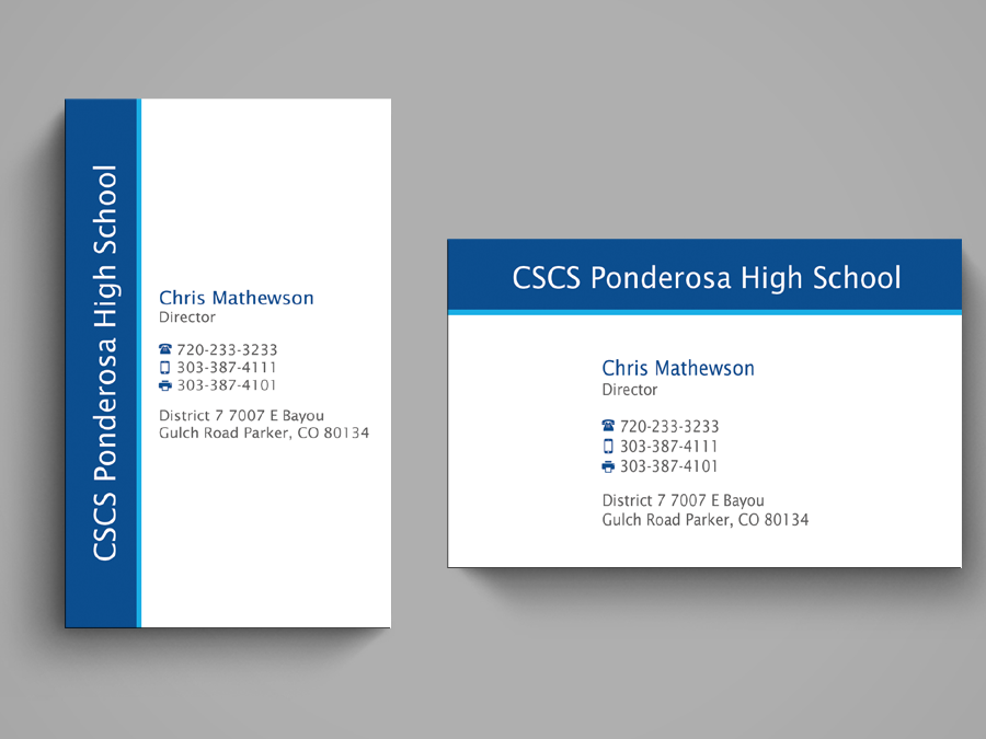 Business Card Design by shaikhdesign for Ponderosa High School | Design #3930521