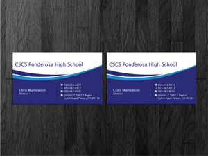 Diseño de Tarjeta de Presentación por shaikhdesign para Ponderosa High School | Diseño: #3930670