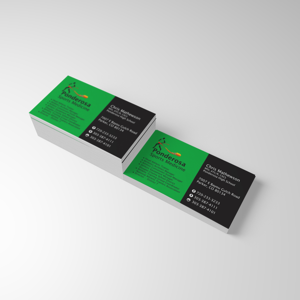 Business Card Design by dkthedon for Ponderosa High School | Design #3934920
