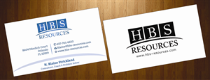 Business Card Design by harmi_199 for HBS Resources | Design: #3931866