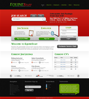 Equine Horse Employment site | Web-Design von TechWise