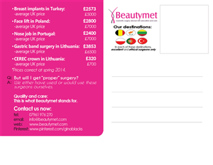 Design de Carte Postale par alessandroevge pour Belleza Ltd Online Beauty Shop | Design : #3937008
