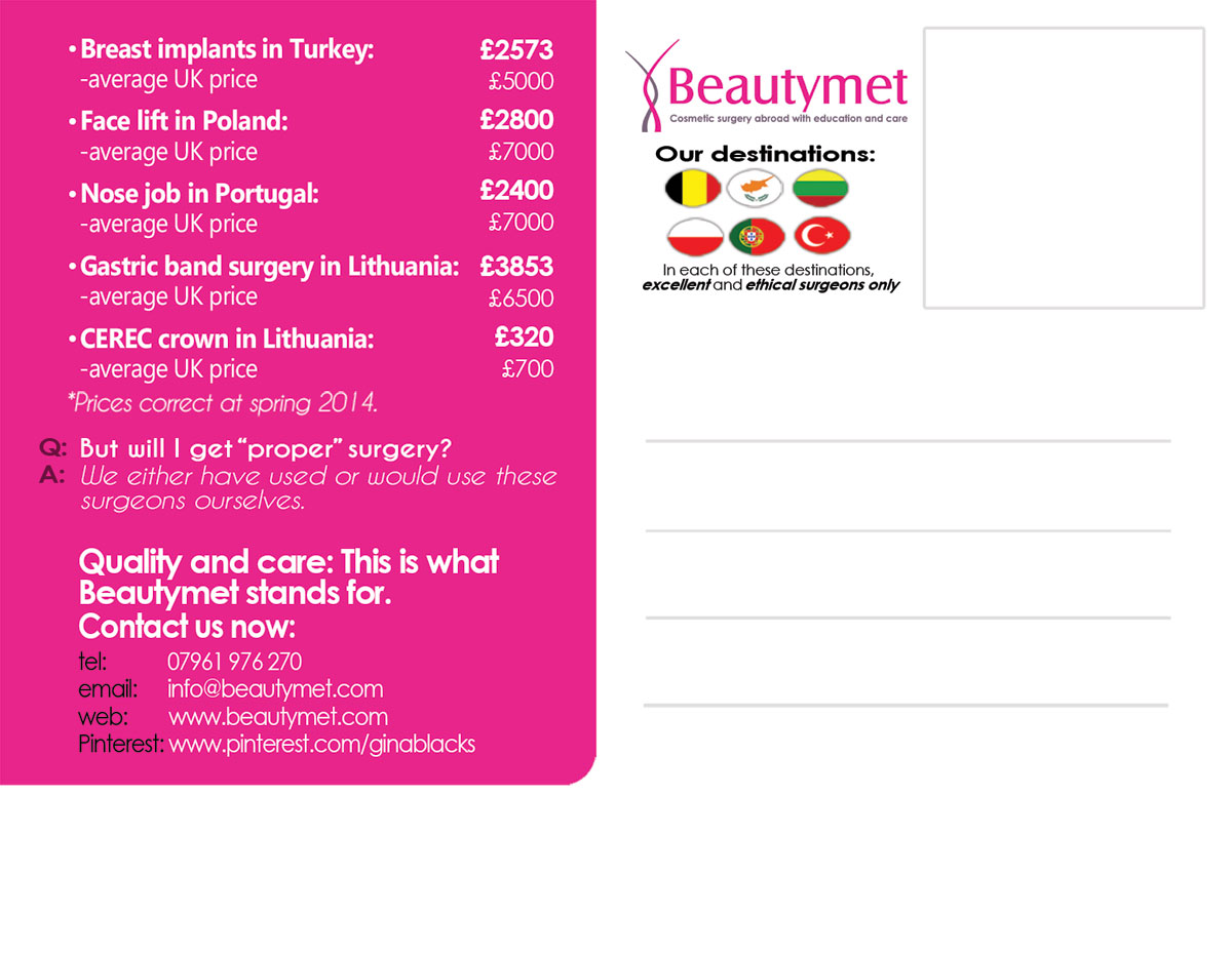Postcard Design by alessandroevge for Belleza Ltd Online Beauty Shop | Design #3937139