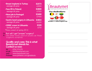 Design de Carte Postale par alessandroevge pour Belleza Ltd Online Beauty Shop | Design : #3937139