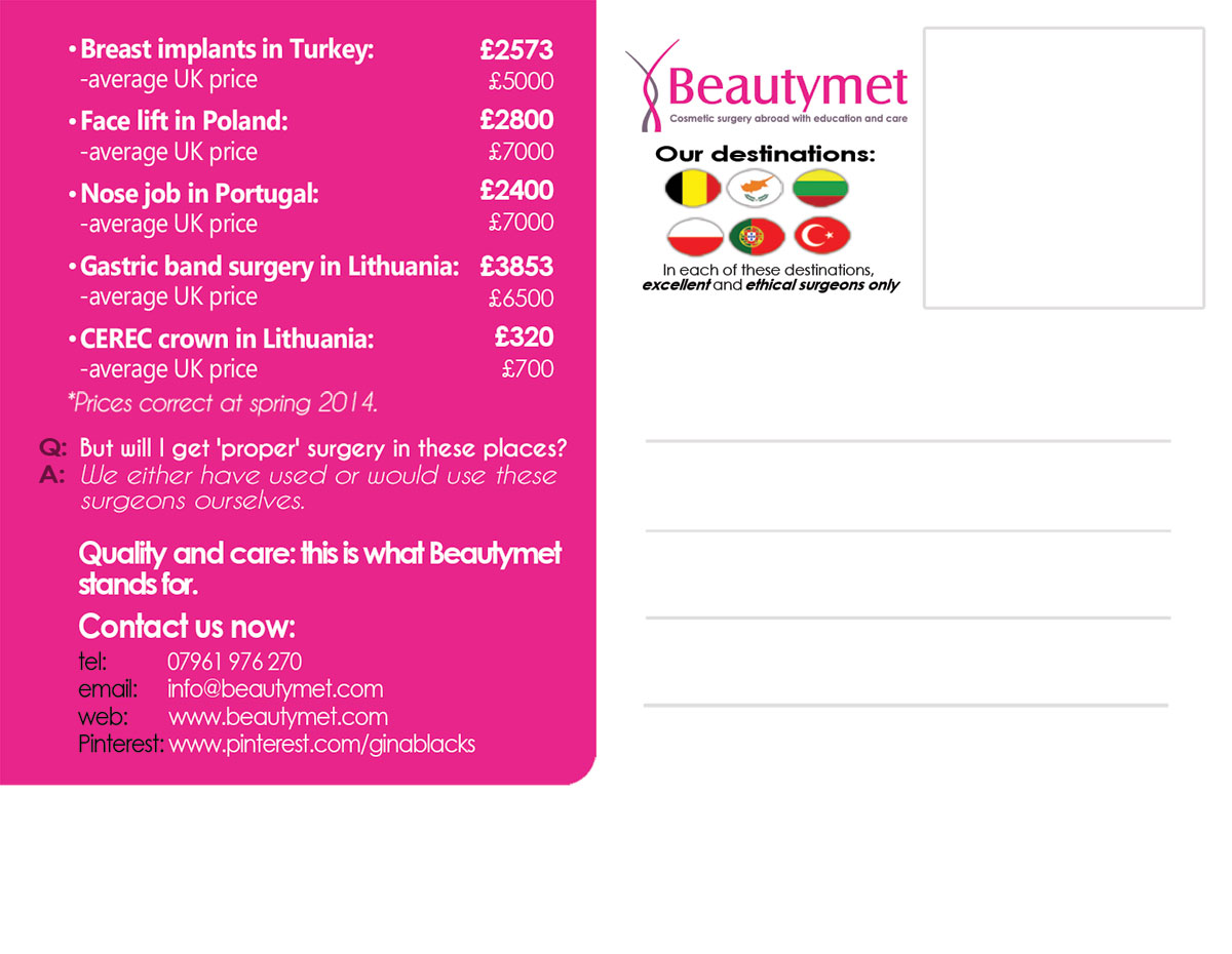 Postkarten-Design von alessandroevge für Belleza Ltd Online Beauty Shop | Design #3937183