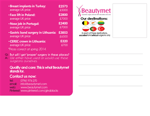 Design de Carte Postale par alessandroevge pour Belleza Ltd Online Beauty Shop | Design : #3937338