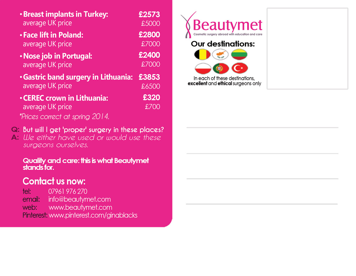 Postcard Design by alessandroevge for Belleza Ltd Online Beauty Shop | Design #3940471