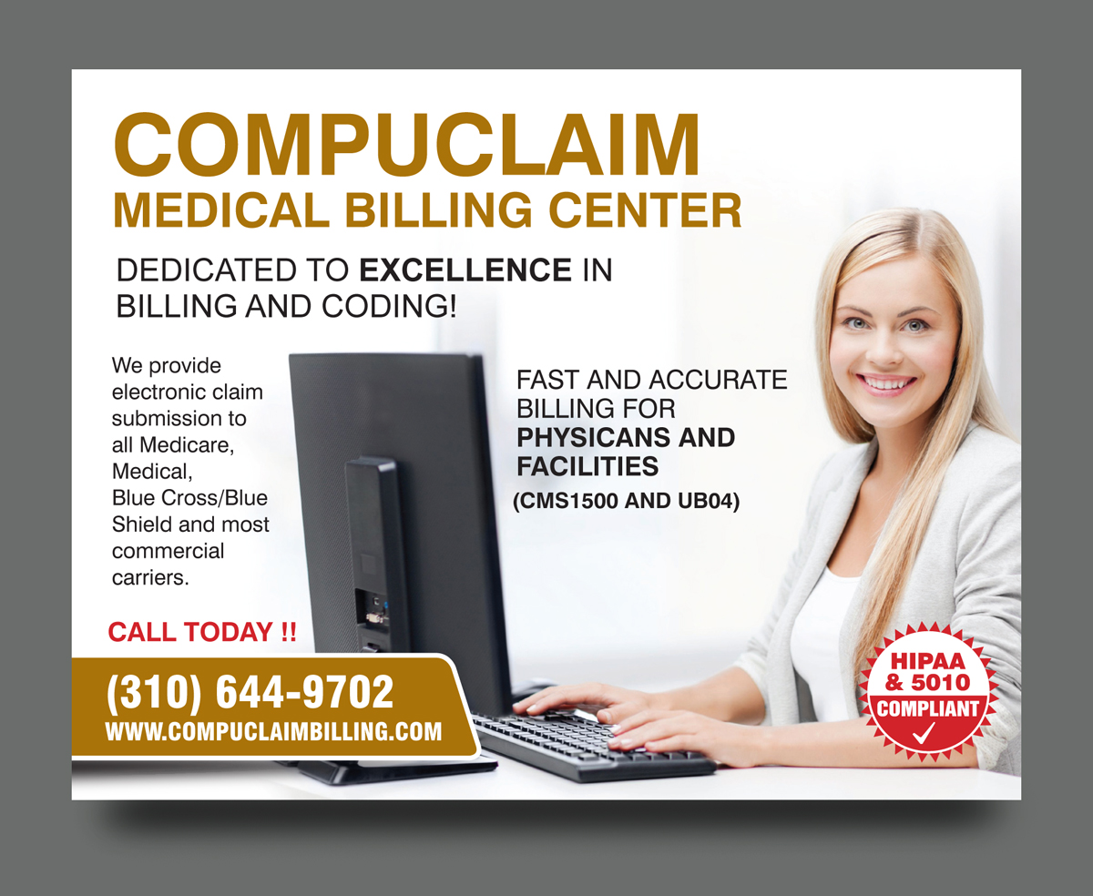 Design de Carte Postale par rkailas pour CompuClaim Medical Billing | Design #4011251