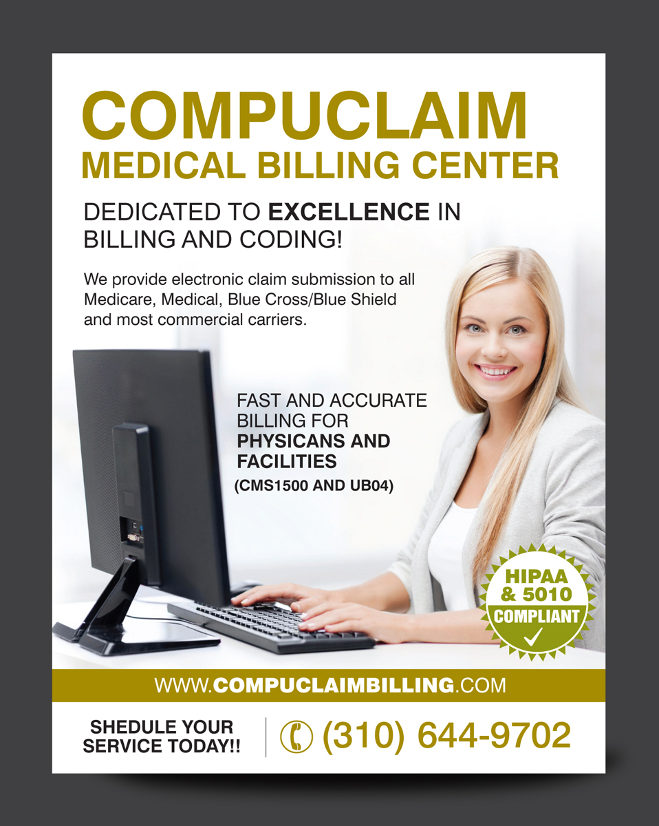 Postcard Design by rkailas for CompuClaim Medical Billing | Design #4011401