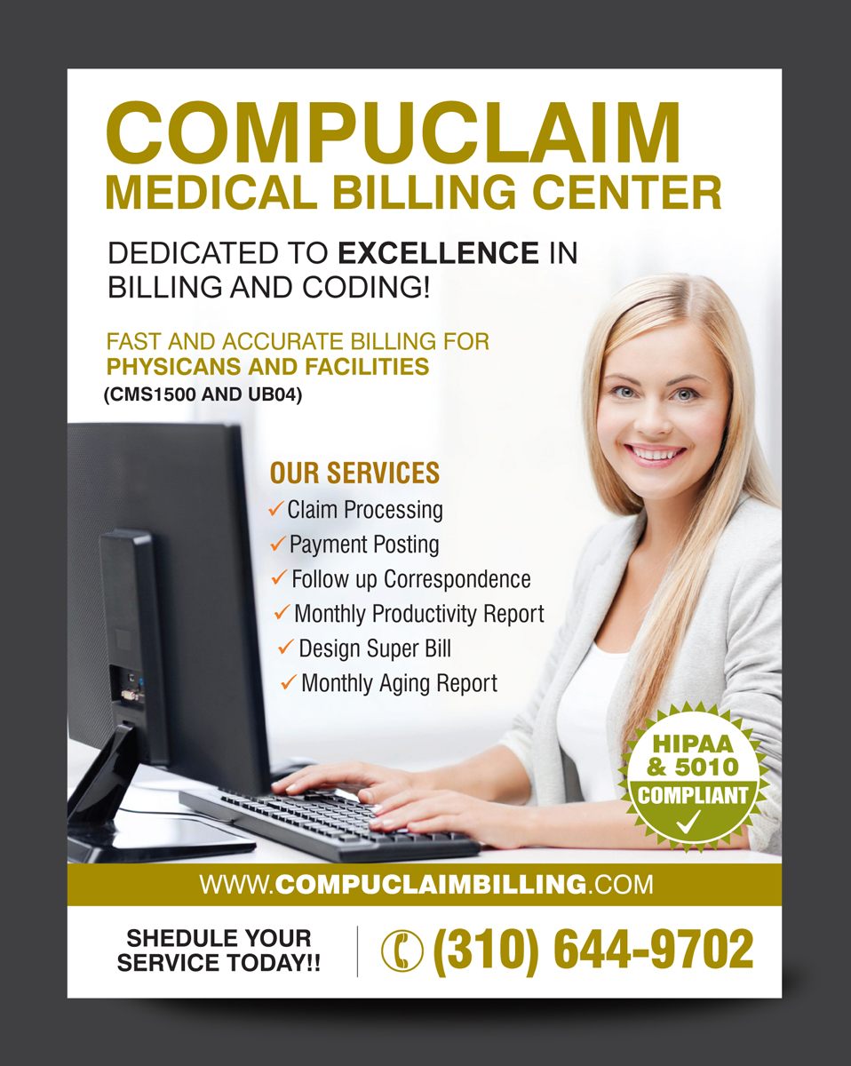Postcard Design by rkailas for CompuClaim Medical Billing | Design #4011408