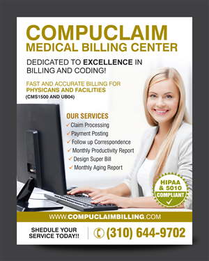 Postcard Design by rkailas for CompuClaim Medical Billing | Design: #4011408