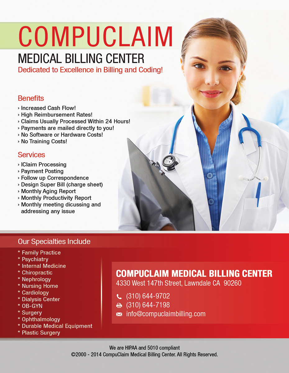 Design de Carte Postale par VEGA-Designs pour CompuClaim Medical Billing | Design #3989521