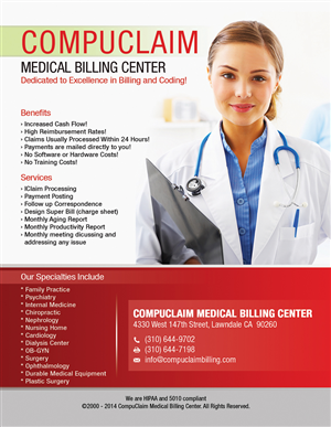 Postcard Design by VEGA-Designs for CompuClaim Medical Billing | Design: #3989521