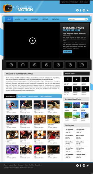 Web Design Project - YouTube Style Website