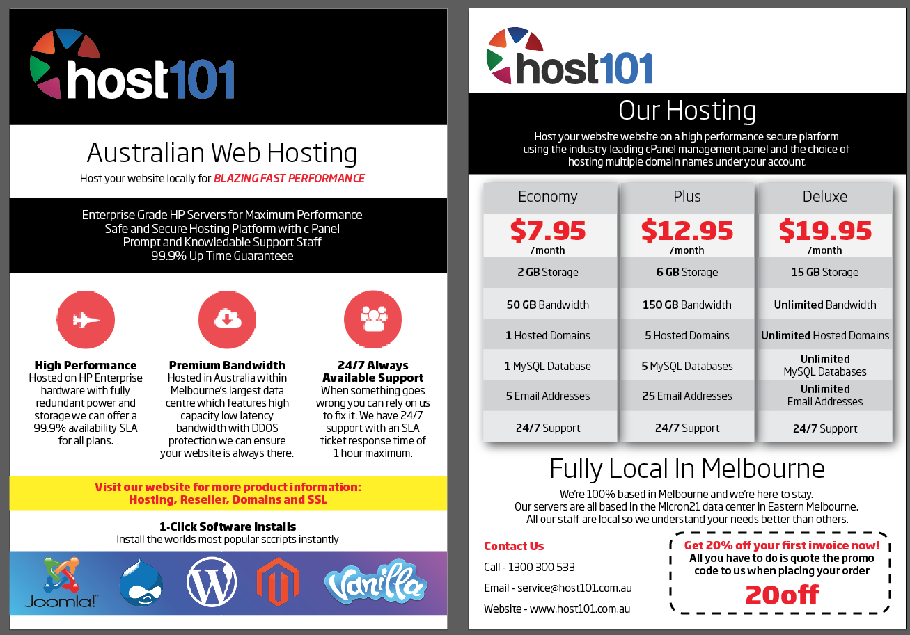 Flyer-Design von Raven Designs 2024 für Host101 | Design #4004044