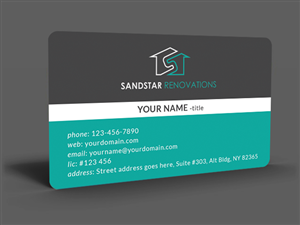 Business Card Design by  Artman for Sandstar Renovations | Design: #3942691