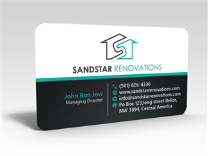 Business Card Design by Hardcore Design for Sandstar Renovations | Design: #3944640