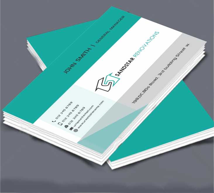 Business Card Design by AwsomeD for Sandstar Renovations | Design #3947317