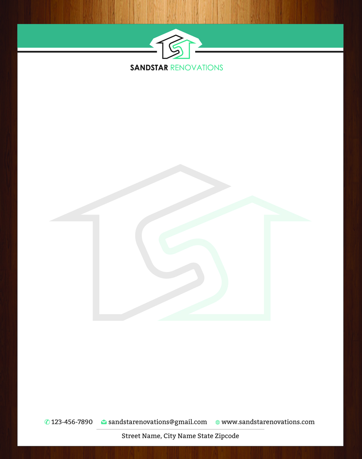 Letterhead Design by harmi_199 for Sandstar Renovations | Design #3944579